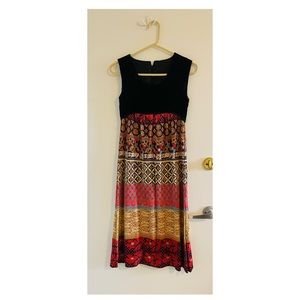 Vintage Crushed Velvet Empire Style Dress